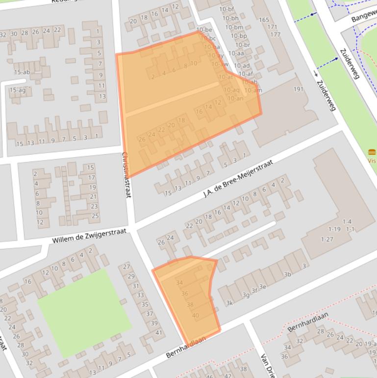 Kaart van postcodegebied 9744CH.