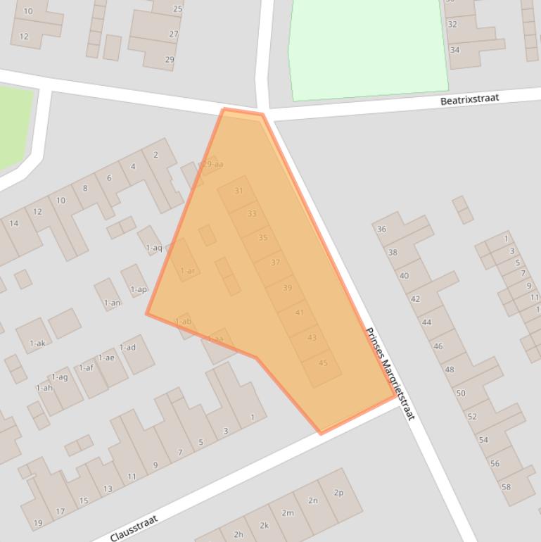 Kaart van postcodegebied 9744CM.