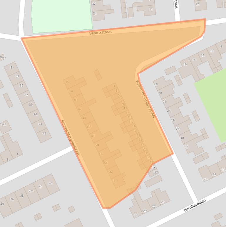 Kaart van postcodegebied 9744CP.