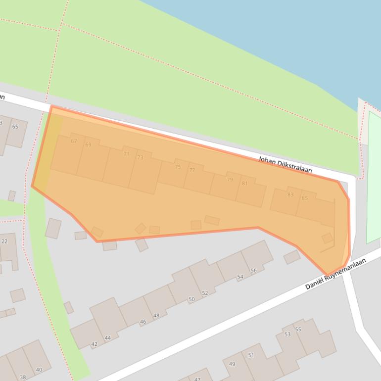 Kaart van postcodegebied 9744DC.