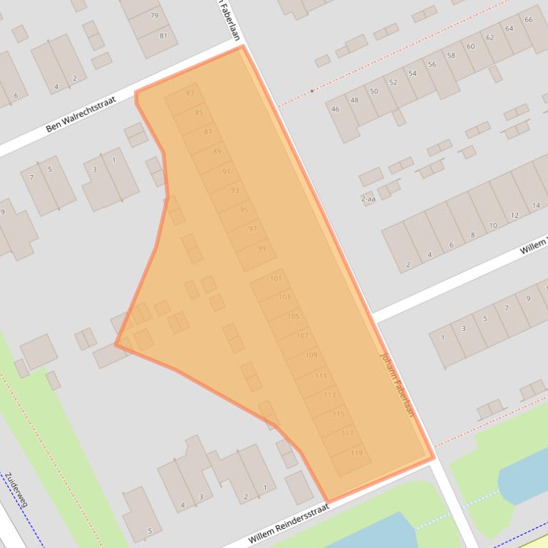 Kaart van postcodegebied 9744DH.