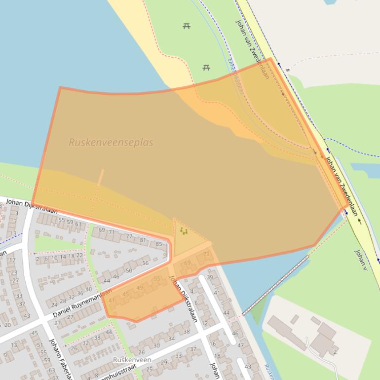 Kaart van postcodegebied 9744DN.