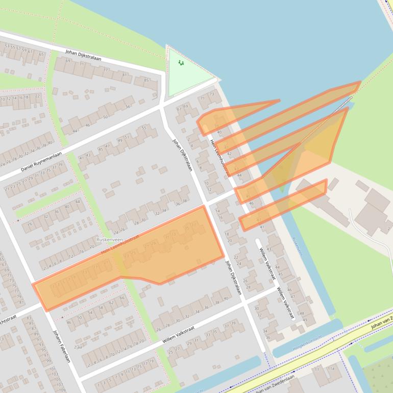 Kaart van postcodegebied 9744DR.