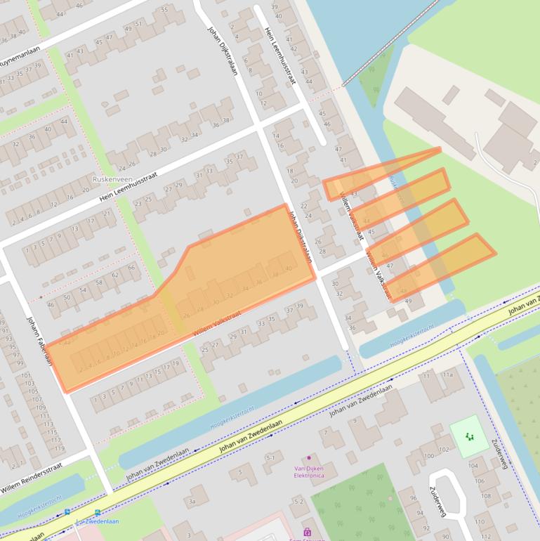 Kaart van postcodegebied 9744DT.