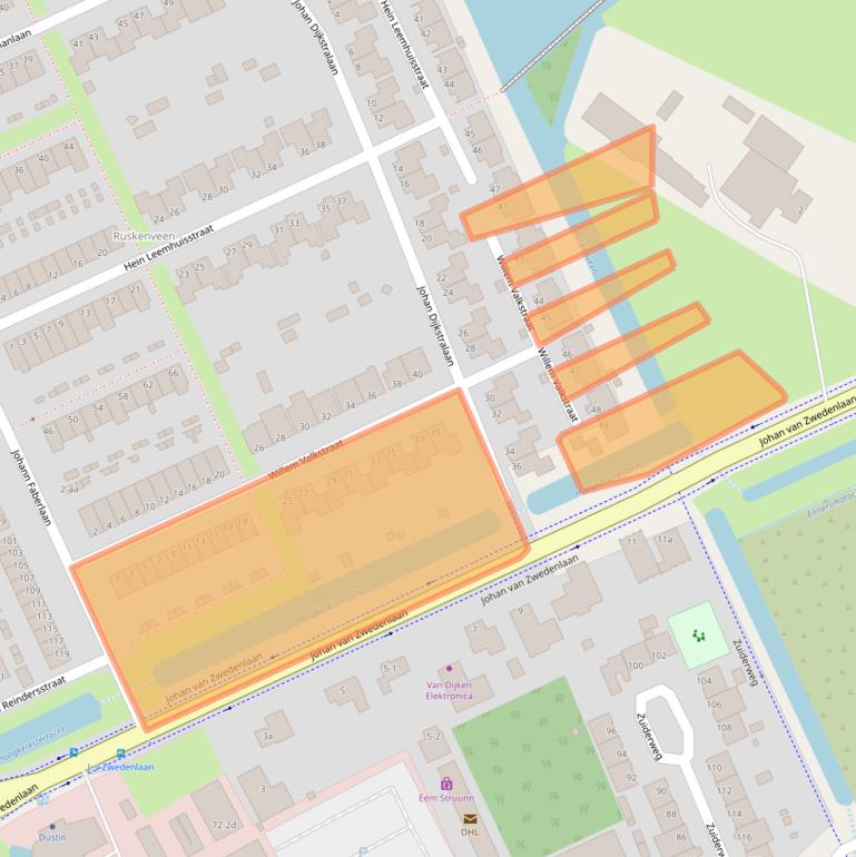 Kaart van postcodegebied 9744DV.