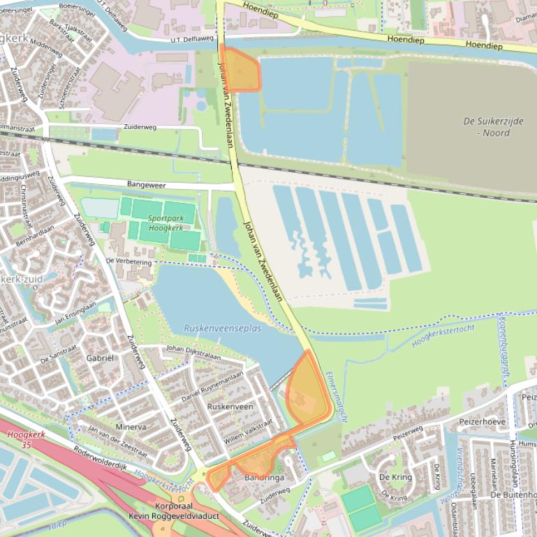 Kaart van postcodegebied 9744DX.