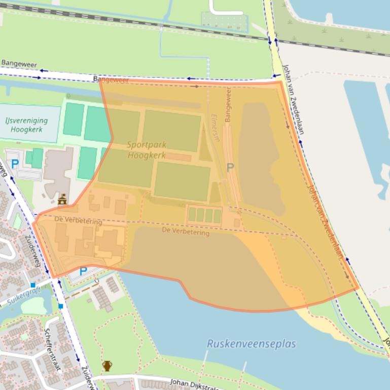 Kaart van postcodegebied 9744DZ.