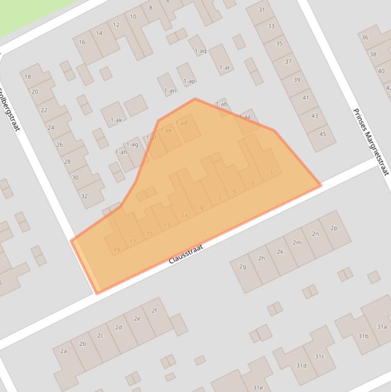 Kaart van postcodegebied 9744EE.