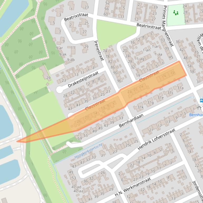 Kaart van postcodegebied 9744EH.