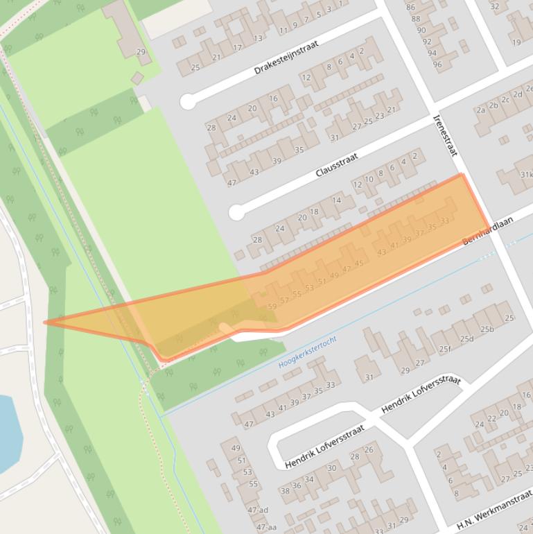 Kaart van postcodegebied 9744EL.