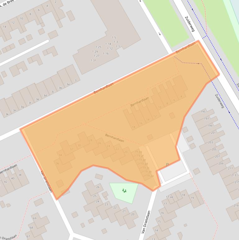 Kaart van postcodegebied 9744EM.