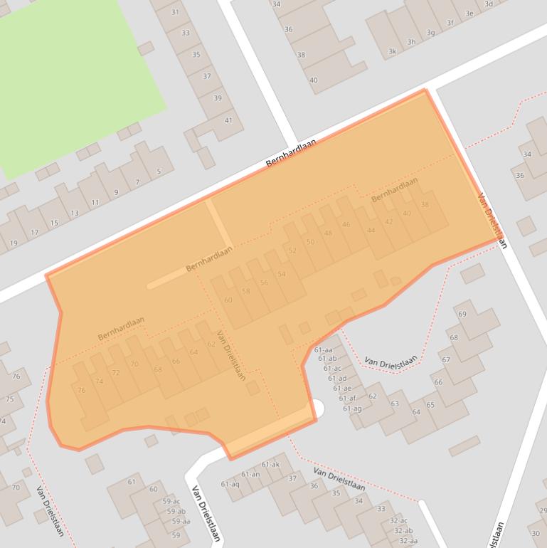 Kaart van postcodegebied 9744EN.