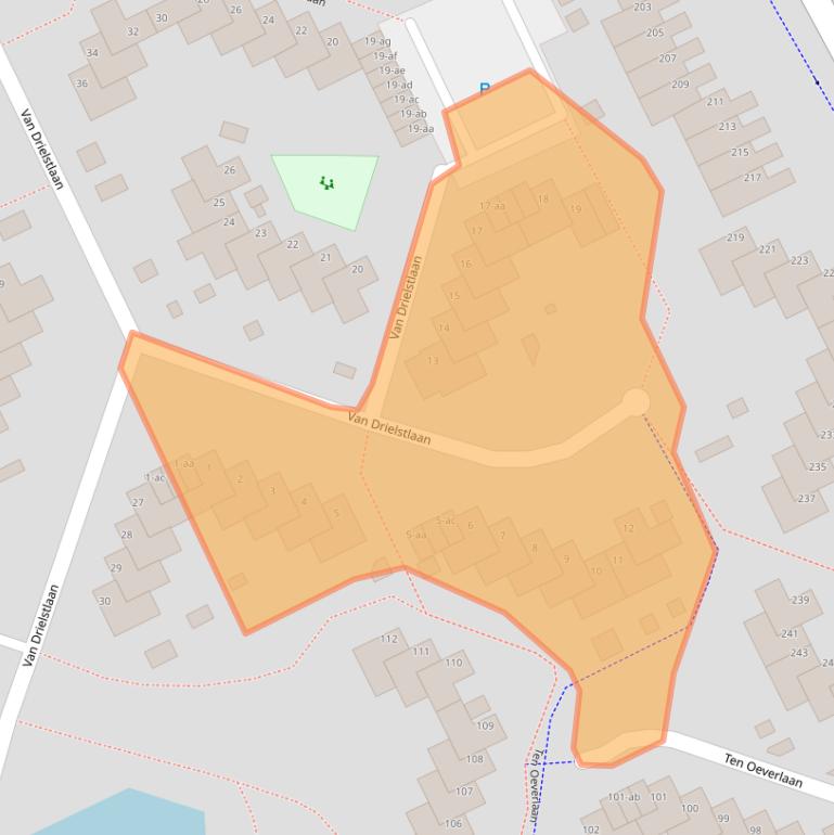 Kaart van postcodegebied 9744EP.