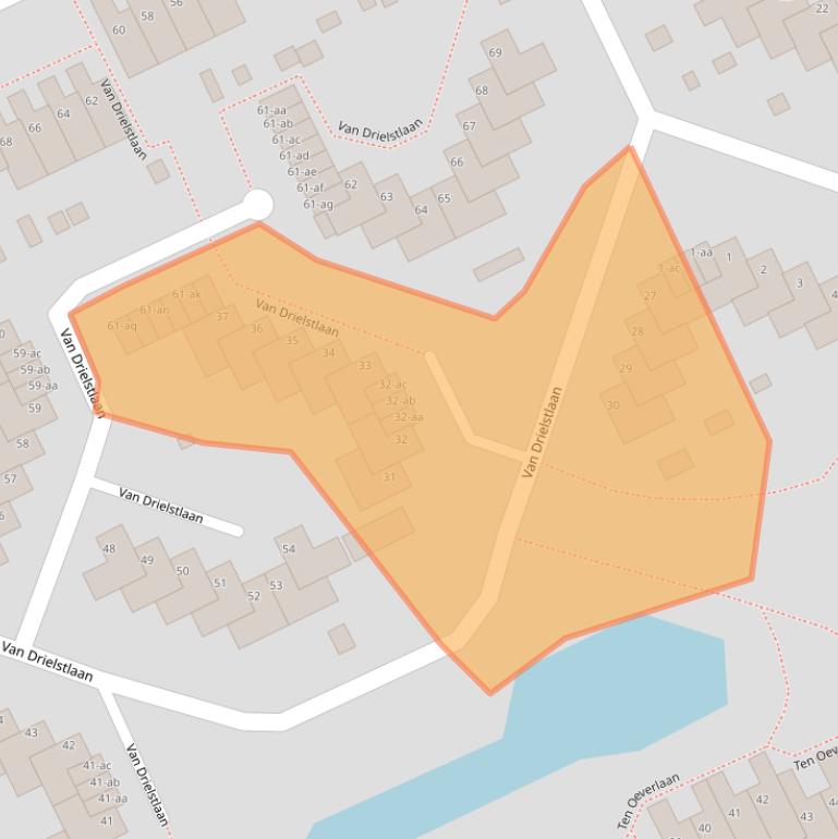 Kaart van postcodegebied 9744ES.