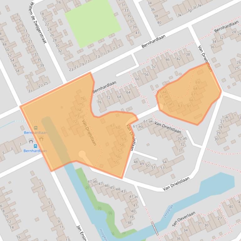 Kaart van postcodegebied 9744EW.