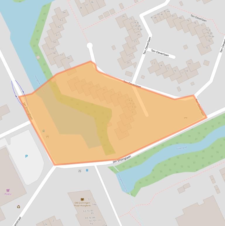 Kaart van postcodegebied 9744GA.