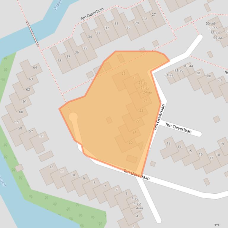 Kaart van postcodegebied 9744GC.