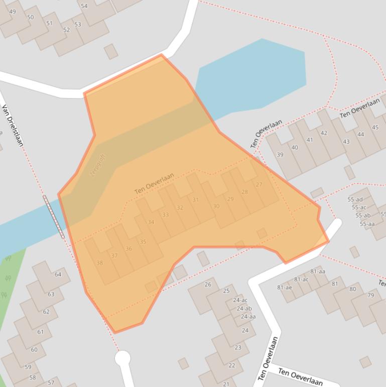 Kaart van postcodegebied 9744GD.