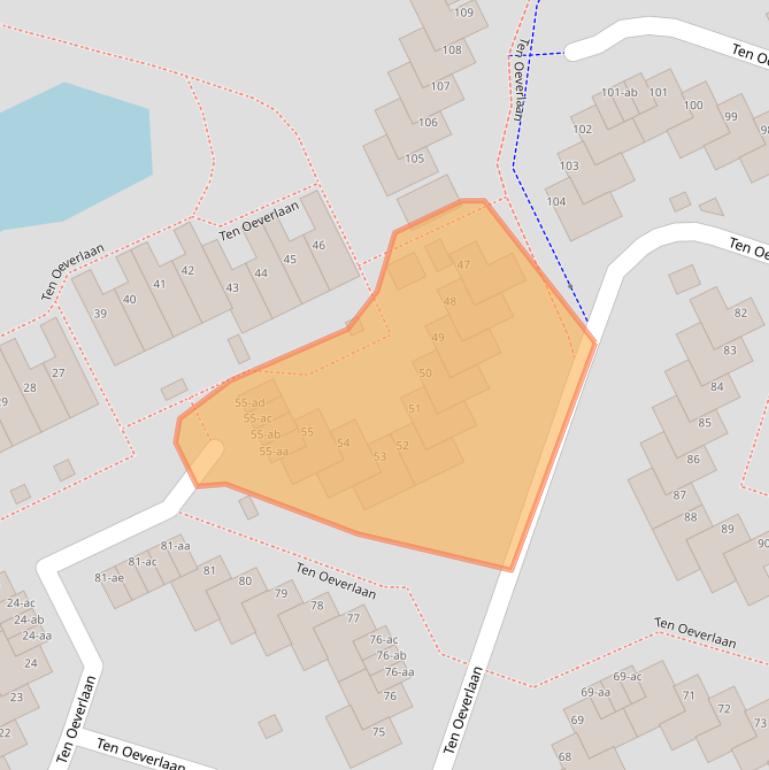 Kaart van postcodegebied 9744GG.