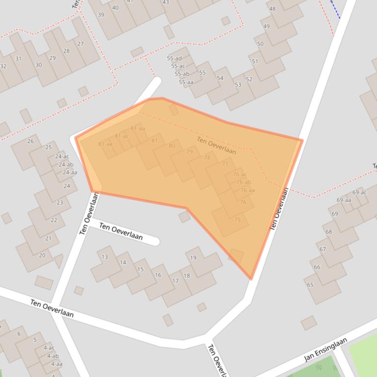 Kaart van postcodegebied 9744GK.