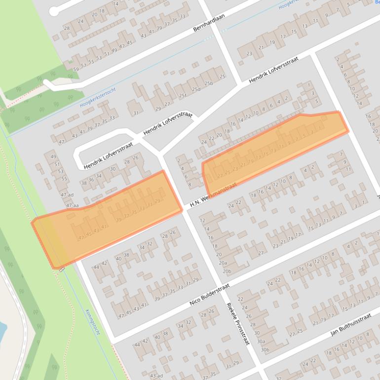 Kaart van postcodegebied 9744HA.