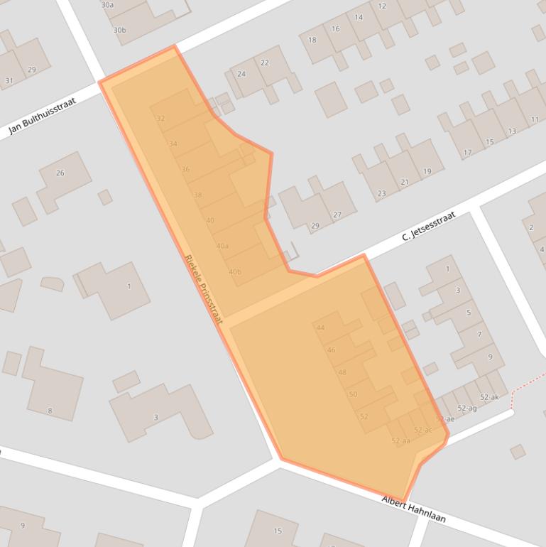 Kaart van postcodegebied 9744HN.