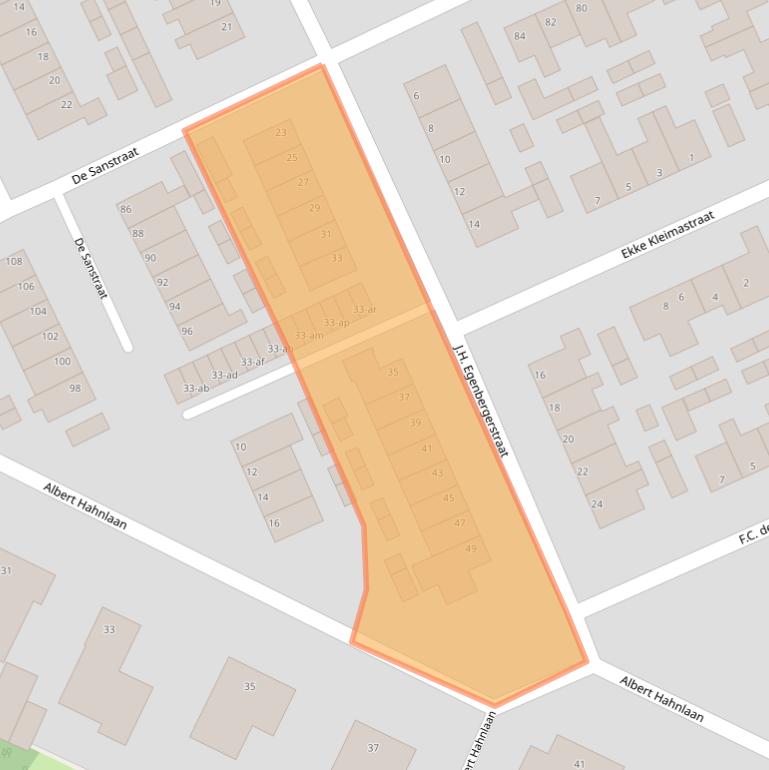 Kaart van postcodegebied 9744JB.