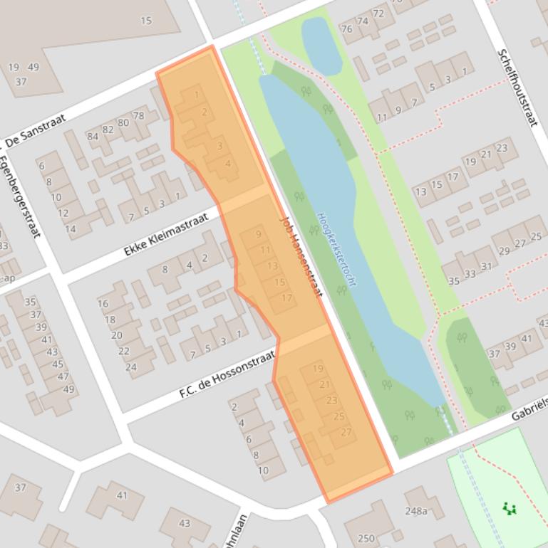 Kaart van postcodegebied 9744JG.