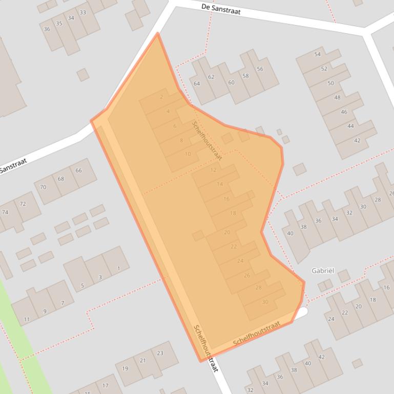 Kaart van postcodegebied 9744JK.