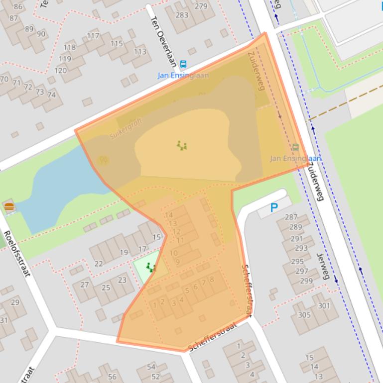 Kaart van postcodegebied 9744JM.