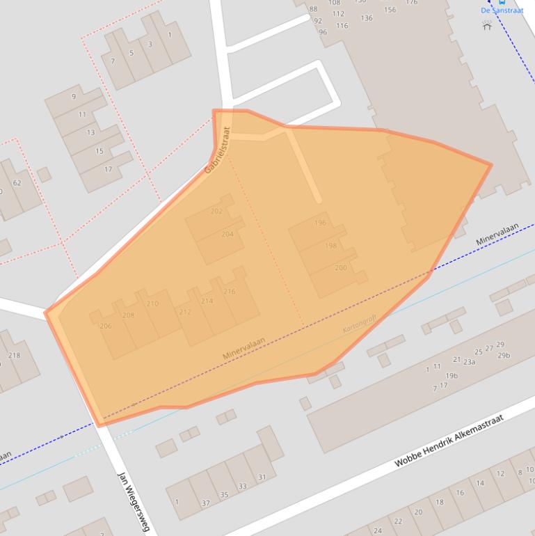 Kaart van postcodegebied 9744KK.