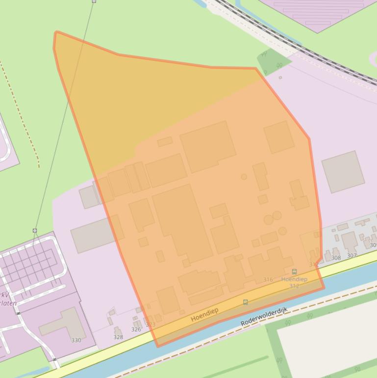 Kaart van postcodegebied 9744TC.