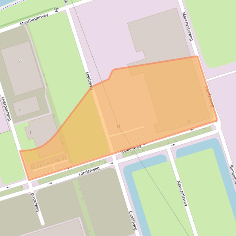 Kaart van postcodegebied 9744TX.