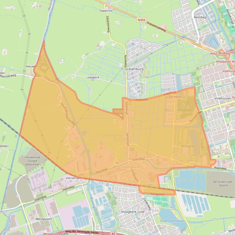 Kaart van postcodegebied 9745.