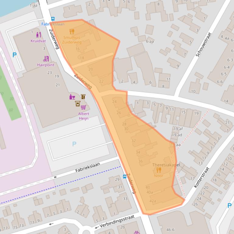 Kaart van postcodegebied 9745AD.