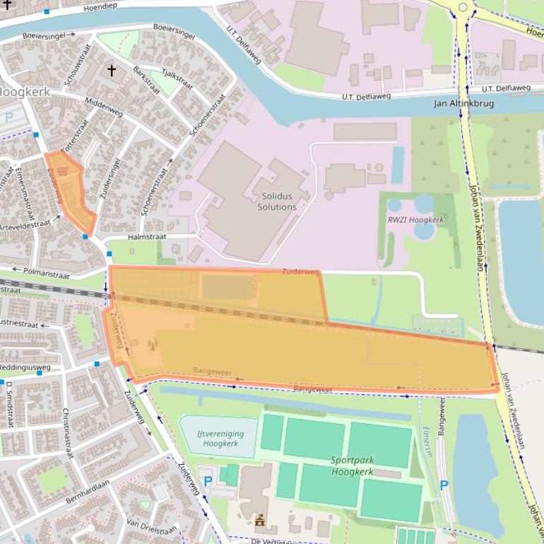 Kaart van postcodegebied 9745AE.