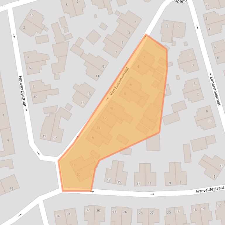 Kaart van postcodegebied 9745AN.