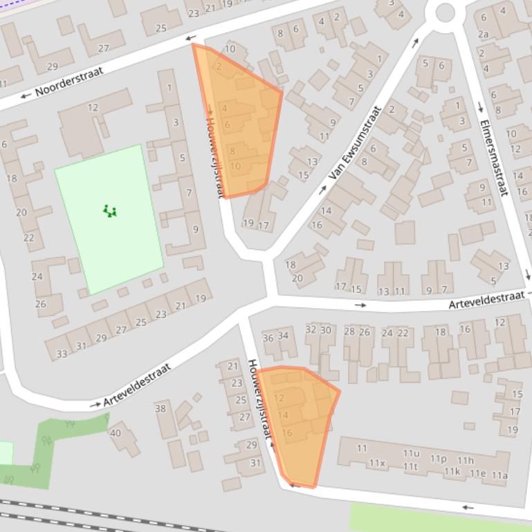 Kaart van postcodegebied 9745AV.