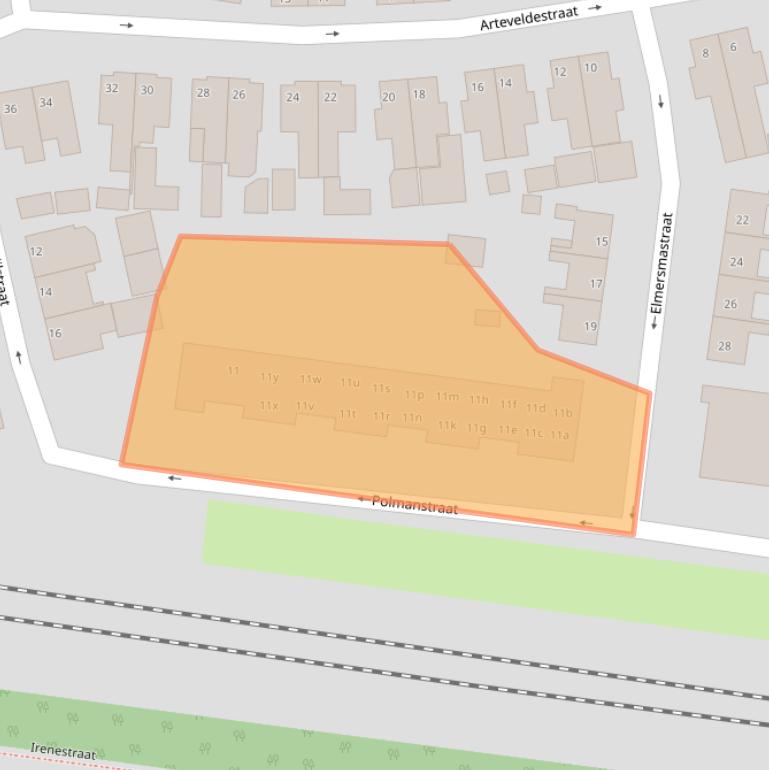 Kaart van postcodegebied 9745BB.