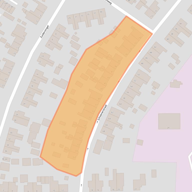 Kaart van postcodegebied 9745BH.