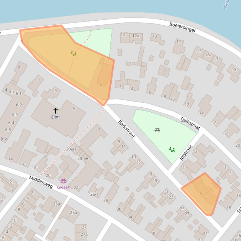 Kaart van postcodegebied 9745BV.