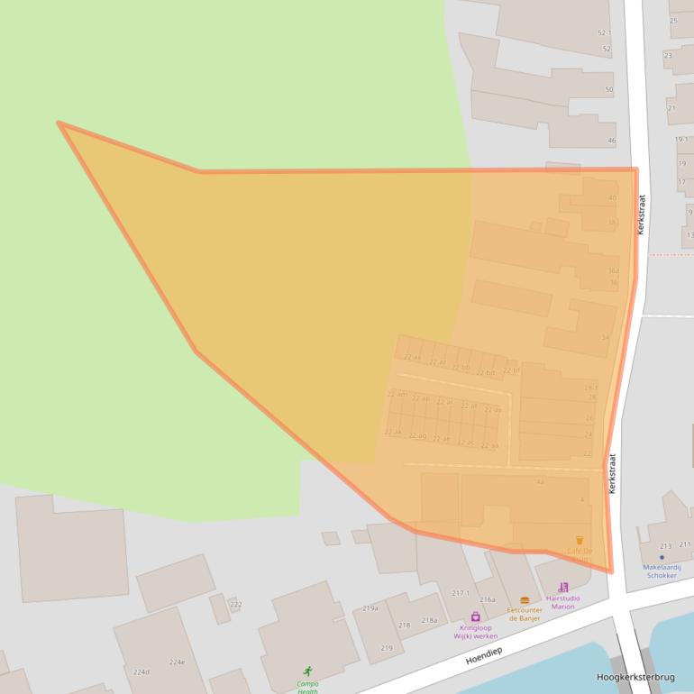 Kaart van postcodegebied 9745CJ.