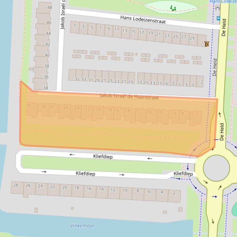 Kaart van postcodegebied 9745DK.