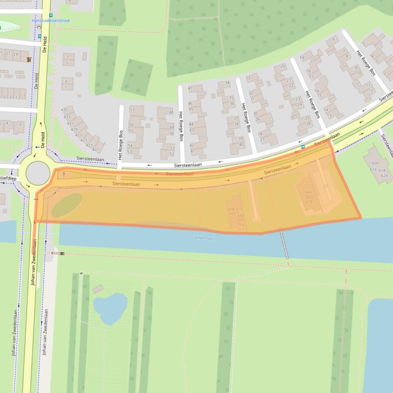 Kaart van postcodegebied 9745DW.