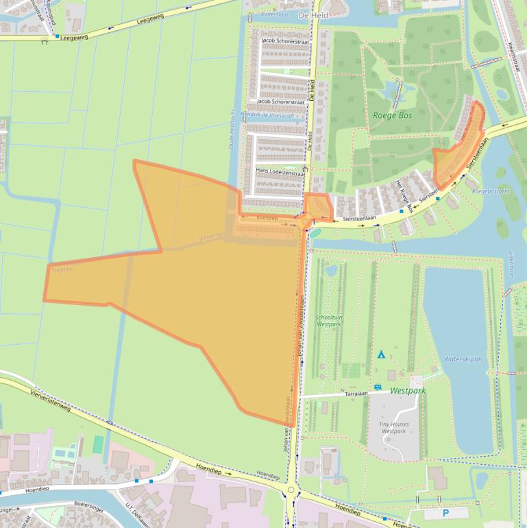 Kaart van postcodegebied 9745DX.