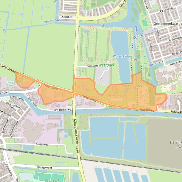 Kaart van postcodegebied 9745EA.