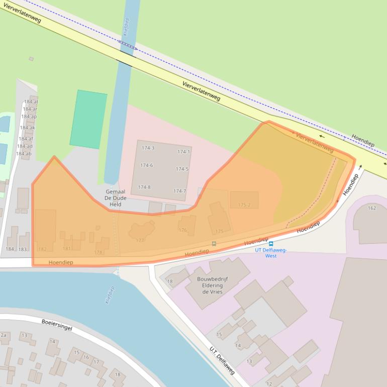 Kaart van postcodegebied 9745EB.