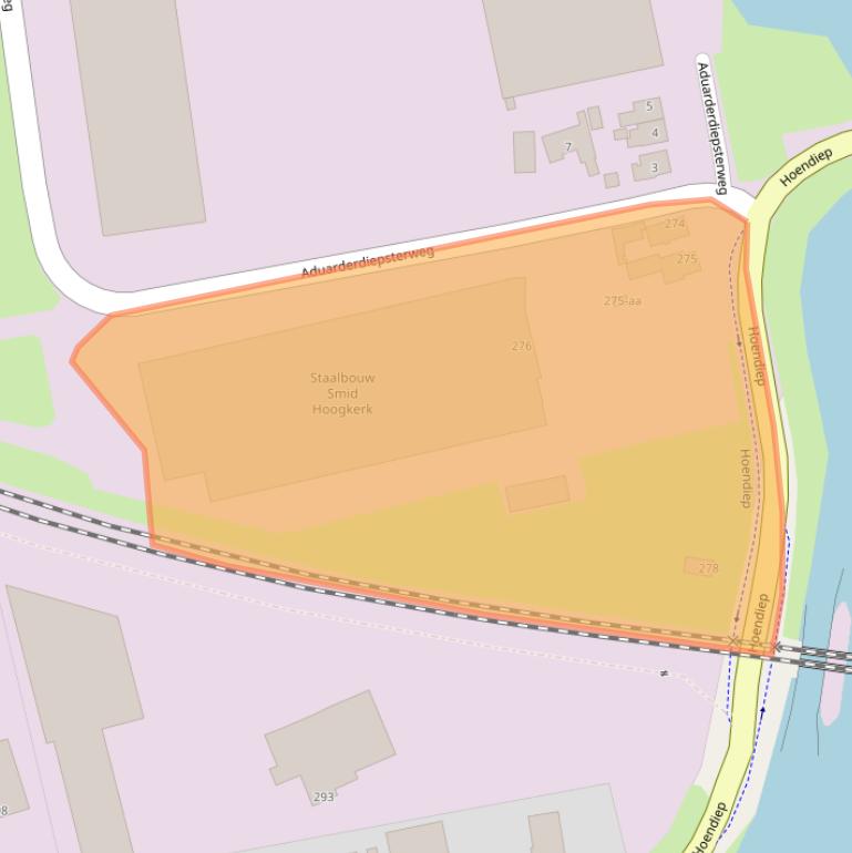 Kaart van postcodegebied 9745EK.