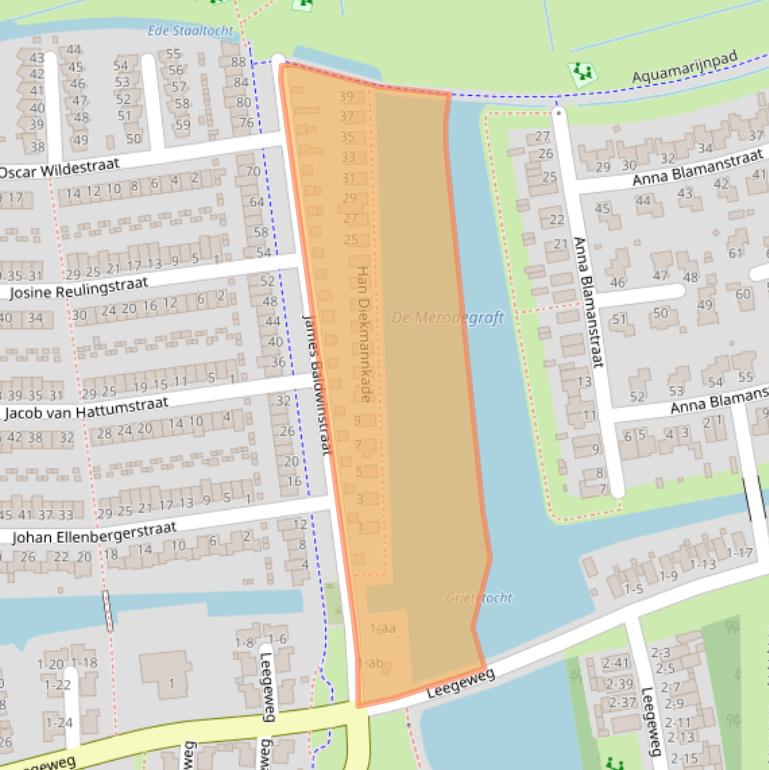 Kaart van postcodegebied 9746AE.