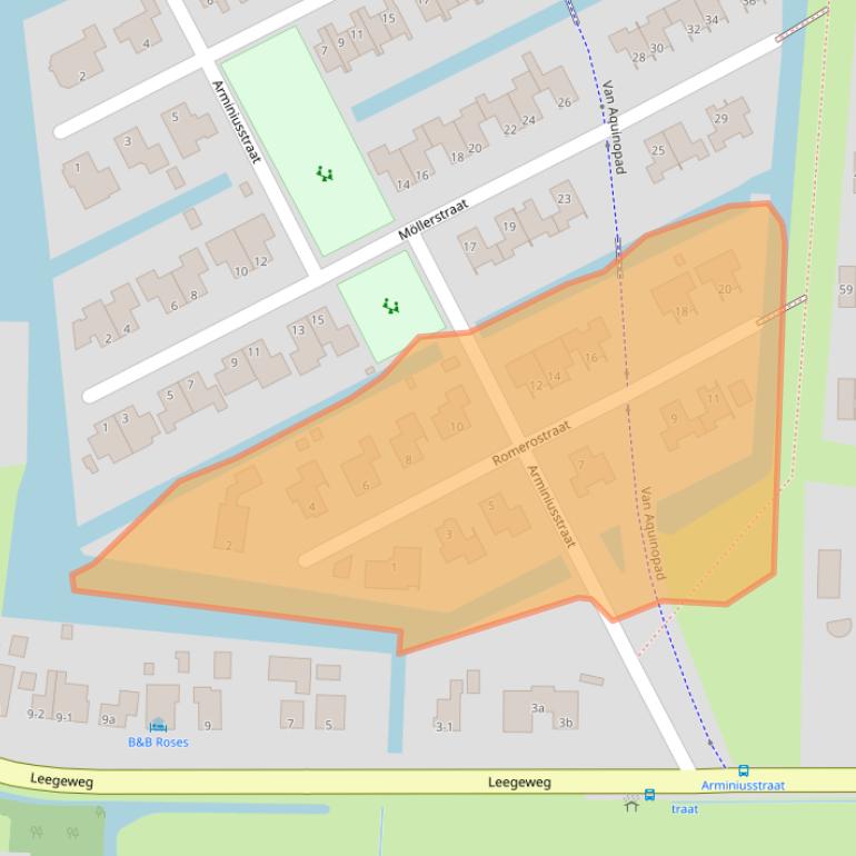 Kaart van postcodegebied 9746BA.